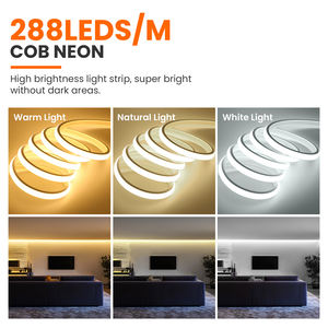 Bande lumineuse <span class=keywords><strong>LED</strong></span> COB étanche AC <span class=keywords><strong>220V</strong></span> avec prise EU, 3000K/4000K/6000K, <span class=keywords><strong>ruban</strong></span> flexible en ABS pour la maison - Product Image 4