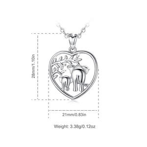 Changda 925 Sterling Silver Rhodium Plated Jewelry Thailand Anti Tarnish Lucky <strong>Elephant</strong> Pendant <strong>Necklace</strong> for Women - Product Image 4