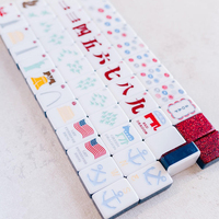Harga Pabrik Mewah Modern Portabel Glitter Merah Ubin Mahjong Amerika Pola Terinspirasi Liberty Akrilik Mahjong Hadiah