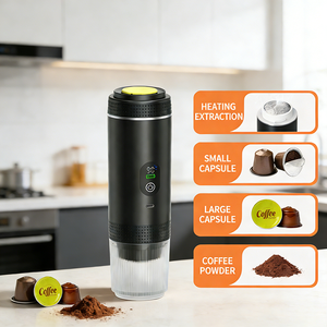 Cafetera Espresso Portátil Recargable por USB con Control Automático para Uso en Hoteles y Automóviles, Compatible con Cápsulas y Café Molido - Product Image 2