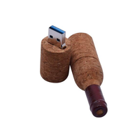 Botella de vino tinto grabada con logotipo personalizado Unidad flash USB de corcho de madera creativa 2GB/2.016GB/32GB/64GB Garantía de 3 años de alta velocidad Nuevo