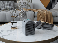 Mini Raffrescatore d'Aria Elettrico da Tavolo Portatile con Serbatoio d'Acqua da 700ml, Supporto per Cubetti di Ghiaccio, Umidificatore DC, Ventilatore per Casa e Hotel