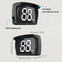 Compteur de vitesse GPS Plug and Play avec écran OLED HUD, affichage numérique KM/MPH pour voiture, moniteur tête haute noir, garantie 6 mois, 53-3