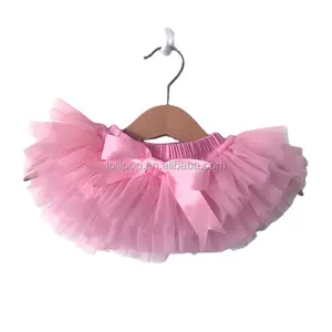 Wholesale Baby Girls Boutique Pink Diaper Covers Chiffon Ruffle Tutu Skirts Bloomer For Girls