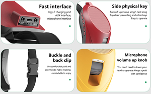 सक्रिय वायरलेस 5.0 मिनी स्पीकर मेगाफोन 5000-10000 माह बैटरी बेल्ट-माउंटेड स्नैप-ऑन माइक्रोफोन - Product Image 5