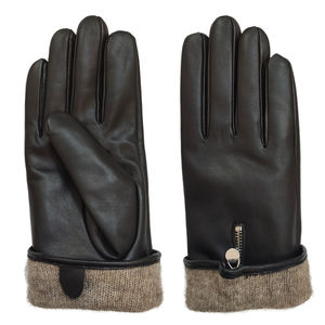 Benutzer definierte Klassiker Reiß verschluss Winter Frauen Warmer Sex Echte Schaffell Leder handschuhe - Product Image 3