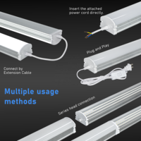 Tube LED linéaire à installation facile 30/60/72/120W Noir/Argent 2/4/5/8 pieds Garantie 3 ans Angle de faisceau 120°