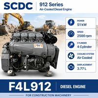 Moteur diesel Deutz F4L912 51 kW 2500 tr/min 4 cylindres refroidi par air pour machines de construction, équipement industriel, solution d'alimentation électrique