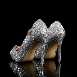 New rhinestones high-<b>heeled</b> <b>sandals</b> fashionable luxurious wedding banquet party women dresses pointed stiletto high-<b>heeled</b> shoes - Product Image 2