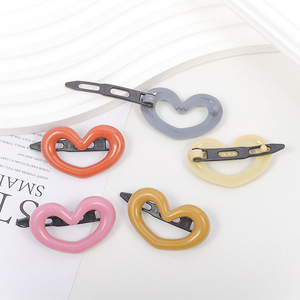 Pinces à cheveux en forme de cœur 6,5 cm de haute qualité pour usage quotidien, pour franges latérales et cheveux fins - Product Image 4