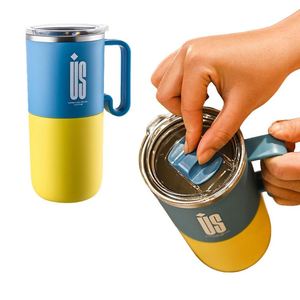 <b>Cute</b> 3 Lid Options Popular 304 Stainless Steel 600Ml Coffee <b>Mug</b> for Desktop - Product Image 1