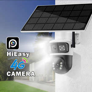 Kamera PTZ Tenaga Surya HiEasy 4G 6MP Tiga Layar Hemat Daya Penyimpanan Data Cloud Deteksi Gerakan Penglihatan Malam Luar Ruangan Terpasang - Product Image 3