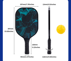 Ensemble de raquettes de Pickleball en fibre de verre Raquette de Pickleball en fibre de carbone Planche en nid d'abeille Pagaies de Pickleball - Product Image 2