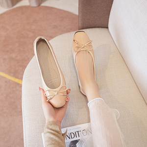 Nouveau <span class=keywords><strong>2023</strong></span> cône chaussures fond souple semelle à talons bas loisirs arc confort doux ballerine chaussures replier plat femmes chaussures - Product Image 5