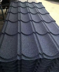 Tuiles <span class=keywords><strong>de</strong></span> toiture en métal revêtues <span class=keywords><strong>de</strong></span> granulés <span class=keywords><strong>de</strong></span> pierre colorés pour la construction - Product Image 3