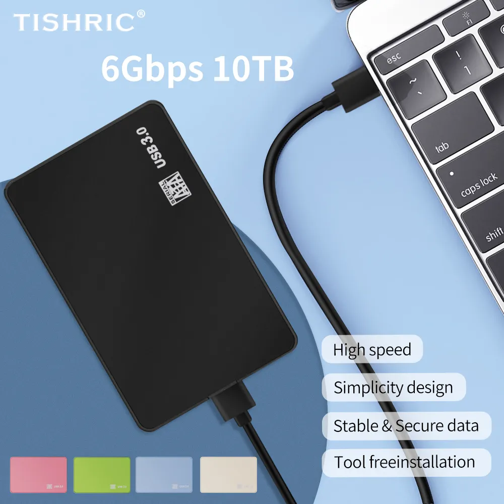 TISHRIC ภายนอก HD กรณี 2.5 กรณี HDD SSD ฮาร์ดไดรฟ์ภายนอกกล่อง 6Gbps SATA to USB 3.0 อะแดปเตอร์กรณีฮาร์ดดิสก์