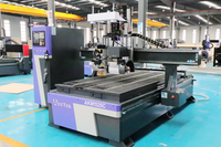 Routeur CNC ATC de haute précision, machine à scier le bois, découpe de portes en bois et de panneaux en fibre de verre souple avec lame de scie, à vendre 1325 4x8ft