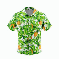 China benutzer definierte neueste Hawaii-Shirt Design Kurzarm Blumen blatt Bottoms bis gedruckt Strand Hawaii-Shirts für Männer