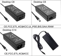 Adaptador de CA de escritorio negro, fuente de alimentación CC de 5V, 6V, 8v9V, 12V, 15V, 16V, 18V, 19V, 24V, 28V, 30V, 1a, 2a, 3a, 4a, 5a, 6a, 8a, 10a, CA/CC