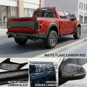 Vinilo para Envoltura de Autos en Fibra de Carbono Forjada, Acabado Brillante o Mate, Decorativo, Autoadhesivo, Impermeable, con Liberación de Burbujas, Protector de Vehículos - Product Image 6