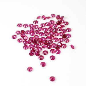 스타젬 루비 루즈 젬스톤 다크 로즈 레드 코런덤 5 #   라운드 컷 루비 반지 스톤 - Product Image 2