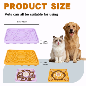 Tapis à lécher pour chien en silicone de qualité alimentaire avec ventouse puissante, imperméable, distributeur de friandises lent pour le bain, le toilettage et le soulagement de l'anxiété - Product Image 4