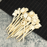 Brochettes jetables 100% bambou naturel, écologiques, en forme de dessin animé, pour fruits et barbecue, logo personnalisé, Gui Lin Chine
