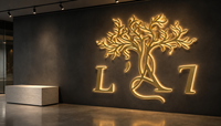 Enseigne lumineuse LED 3D personnalisée en acier inoxydable, étanche IP65, pour publicité extérieure et logo d'entreprise pour devanture de magasin
