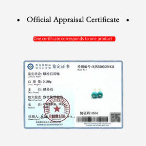 Boucles d'oreilles clous géométriques minimalistes pour femme, perles facettées turquoise, style classique, plaqué or 18 carats, argent sterling certifié CMA - Product Image 4