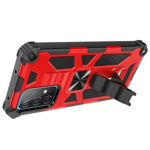 Ốp Bảo Vệ Điện Thoại Bằng Nhựa PC Cứng Silicon TPU Chống Rơi Màu Đỏ Tấm Ốp Kính Có Giá Đỡ Kim Loại Cho A12 S21 A32 A51 A72 - Product Image 2