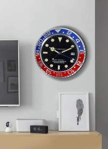 Horloge murale créative de luxe 34cm horloge murale moderne en métal Design Art maison grande horloge de décoration de chambre à coucher luminescente numérique - Product Image 6