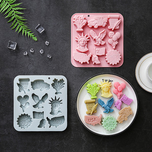 Moldes de Silicona para Pastel con Diseño del Día de la Independencia, Reutilizables, de Grado Alimenticio, Lindos Moldes Magnéticos de Silicona para Chocolate, Dulces y Hielo - Product Image 5