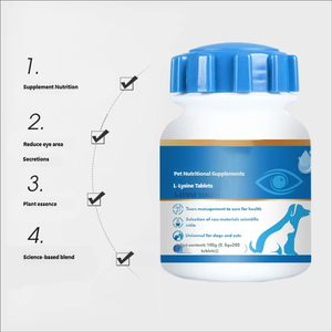 Comprimés à croquer de <span class=keywords><strong>L</strong></span>-Lysine personnalisés pour animaux de compagnie – Compléments nutritionnels pour le soutien immunitaire, à action prolongée, absorption rapide, sans danger pour tous - Product Image 3