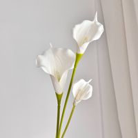 Flor de Simulación de Flor de Loto con Tallo Largo y Textura EVA, Decoración para Mesa de Comedor, Salón de Bodas