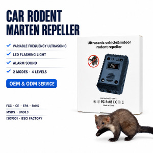 SJZ Auto ultrasons véhicule voiture rongeur répulsif dissuasion avec détection de capteur de Vibration électronique ultrasons martre dissuasion - Product Image 1