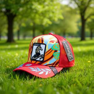 Cappello Trucker Bonnier a 6 Pannelli in Rete, Unisex, Traspirante, Impermeabile, con Ricamo, Casual, Primavera-Estate, per Adulti - Product Image 2