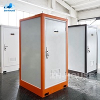 Cabine de toilettes à faible coût, facile à nettoyer, mobile, modulaire, lavabo public, toilettes temporaires extérieures, conteneur de salle de bain, toilettes portables