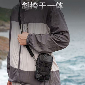 Outdoor Shoulder Strap Bag Waterproof Expansion Multifunctional Tactical Phone Pouch Unisex Solid Color Webbing Handle - Product Image 4