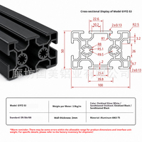 Profilé d'extrusion en aluminium industriel standard européen 50100, profilé d'extrusion en aluminium 6063 T5 pour équipement d'automatisation