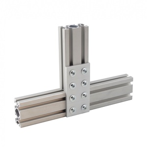 T-khe cắm nhôm đùn 2 ''x 4'' Đế Quốc 8 lỗ hình chữ nhật phẳng tấm phẳng tham gia tấm Anodizing #6404 - Product Image 1