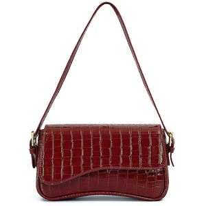 Bolso de Hombro Impermeable Ecológico Personalizado para Mujer, Bolso Bandolera de Piel Vegana con Textura de Cocodrilo, Bolso de Mano Clásico Retro con Cremallera - Product Image 1