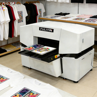 Nouvelle imprimante textile automatique sans bordure Fuliyin à encre blanche à base d'eau 9 couleurs pour impression de motifs et logos sur T-shirts 10 mm