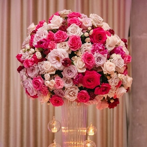 शादी समारोह की सजावट के लिए कारखाने की कीमत पर लंबे शंकु साफ कांच का फूल ves। - Product Image 6