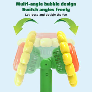 Mesin Gelembung Bunga Matahari Berdiri dengan Remote Control, Tinggi Dapat Disesuaikan, Mesin Gelembung Elektrik dengan Lampu LED, Mainan Gelembung Luar Ruangan - Product Image 4
