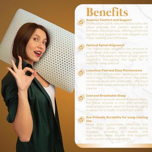 Almohada Cervical King Size con Relleno de Látex Antibacteriano Ecológico, Función de Masaje, Funda Personalizable de Felpa para un Sueño de Lujo - Product Image 5