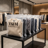 Sac à fermeture éclair givré avec logo personnalisé, imperméable, en PE, pour l'emballage de vêtements, t-shirts, sous-vêtements, vente en gros