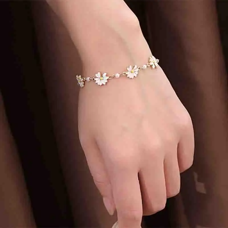 Perhiasan Minimalis Versi Korea 2022 Gelang Elegan Artistik Manis Mutiara Macrame Smart Adjustable Desainer Dipersonalisasi