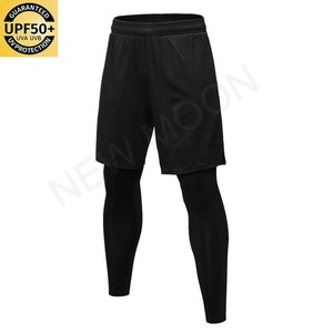 Customized Men's Fitness Sports Breathable Quick-drying <b>Shorts</b> Outdoor Running <b>Trousers</b> Two-piece <b>Trousers</b> - Product Image 2