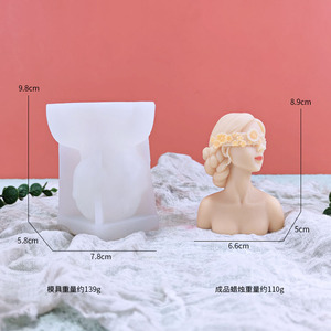 Stampi in Silicone Ecologici a Forma Umanoide Profumati alla Rosa per Sapone/Torte/Gelatine/Cioccolato Bianchi - Product Image 3