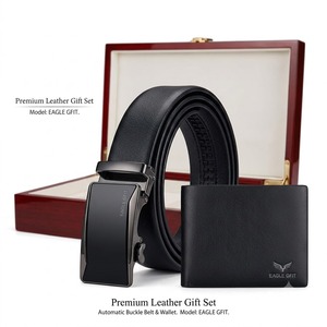 Luxury Unique Romantic Corporate Promotional Gift Set Custom Logo Printed Wallet And Belt Innovative Business Souvenir For Men - Product Image 6